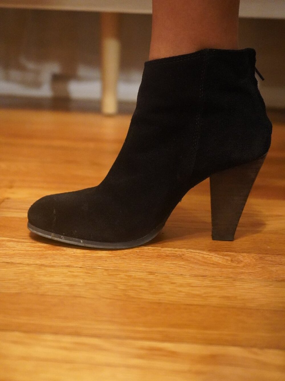 Black Suede Ankle Booties